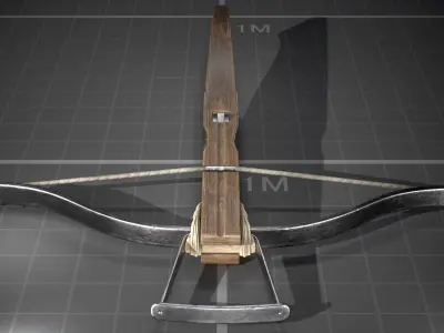 Medieval Crossbow Low-poly 3D model purchase