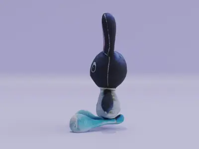 Bunny Plush Toy Doll Low-poly 3D model