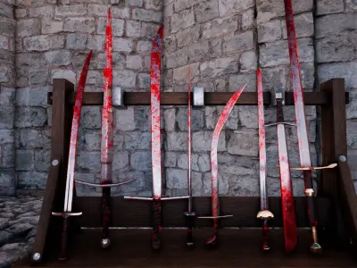 Sword Package  100 Variations Low-poly 3D model