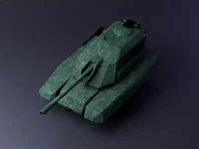 Tank Low-Poly Low-poly 3D model