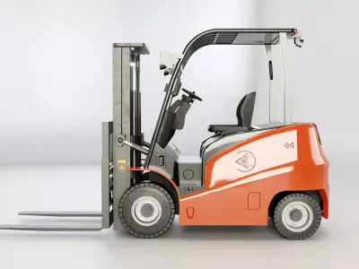 Modern Electric Forklift Low-poly 3D model