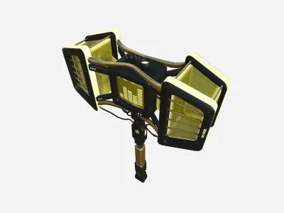 SciFi War Hammer A05 Black Yellow - Sci Fi Weapon Design Low-poly 3D model