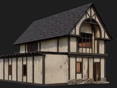 Old Medieval House 4K Textures GameReady 131 Low-poly 3D model