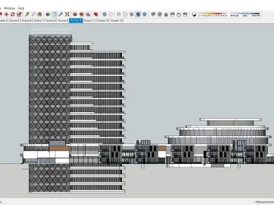 Sketchup Residential Complex 154 3D model