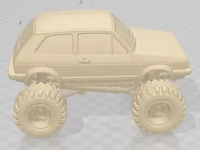 Volkwagen Golf MK1 - Monster Truck Printable 3D print model