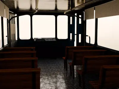 tramway Low-poly 3D model