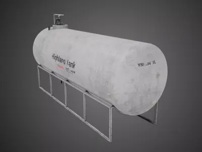 Storage Tank Industrial Prop Low-poly 3D model