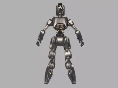 Cybernetic Female Android Low-poly 3D model