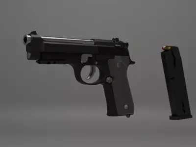 Pistol 3D model 6