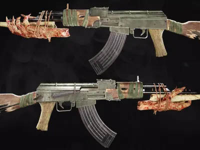 Game Ready Mesh AKM Free low-poly 3D model