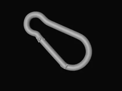 Carabiner Hook Model Prop 3D Low-poly 3D model