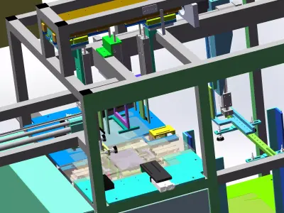 Small paper box folding machine 3D model