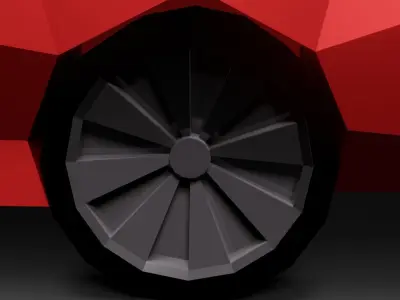 common car Low-poly 3D model