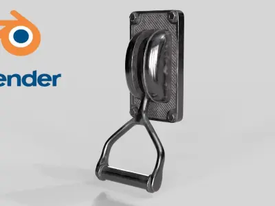 Industrial Power Switch Low-poly 3D model buy