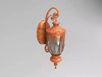 Wall Lamp Low-poly 3D model 23