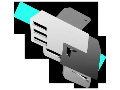 3d Sci-Fi shotguns for shooting in space icon 3D model