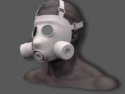 14 Gas Mask Base Mesh Pack 3D model