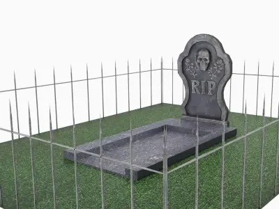 Grave - Cemetery Low-poly 3D model purchase