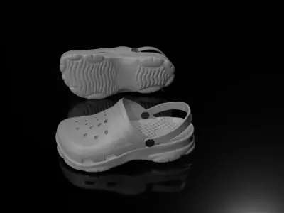 Clogs Sandal White 3D model