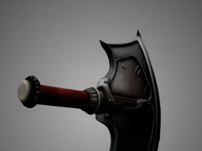 Axe Under Retro Light 3D model