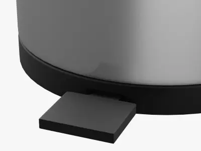 Dustbin 2 stainless steel trash can 3D model