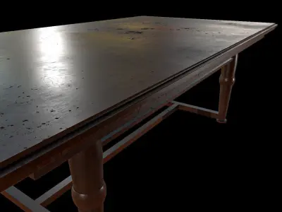 old Table Low-poly 3D model
