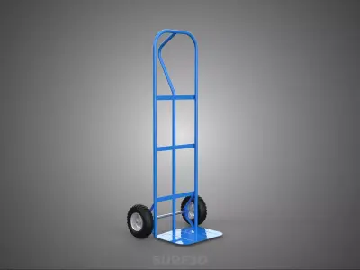 TWO 2 WHEEL CARGO TRANSPORT MOVING HAND TRUCK DOLLY CART TROLLEY 3D model