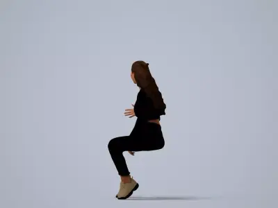 00500Beatrice005 - Adult Caucasian woman sitting in sportswear 3D model