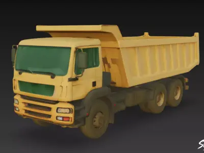Dump Truck Low-poly 3D model purchase