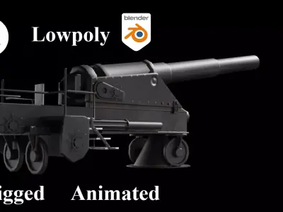 Cannon Free low-poly 3D model by muhidvisualiztion
