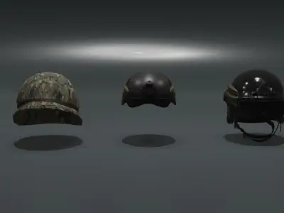 Helmets Pack 3D model