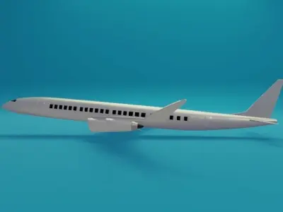 Low-poly Airplane boeing Low-poly 3D model