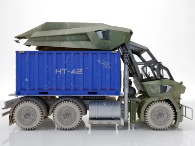 Heavy military truck 3D model
