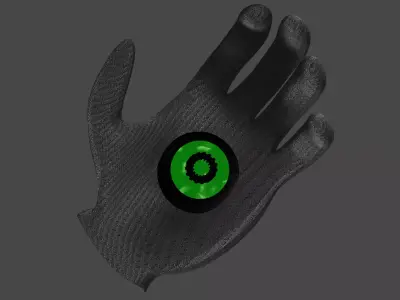 Scifi Electronic Glove  Low-poly 3D model
