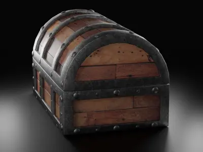 treasure Chest Low-poly 3D model