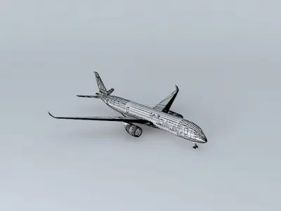 Qatar Airways Airbus A350-900 Free 3D model