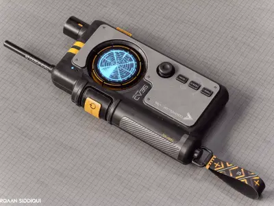 Sci-fi Controller V35 PBR Low-poly 3D model