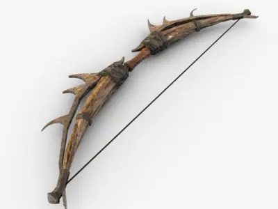 Fantasy Bow and Arrow 3D model