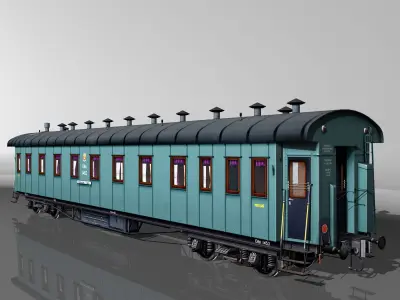 Passenger wagon M20 3D model