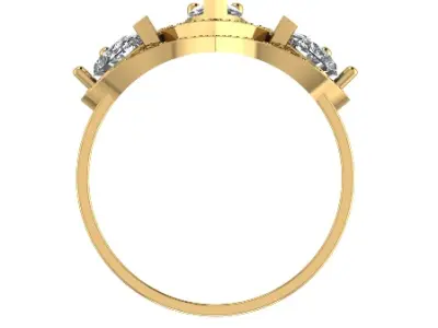 Women Diamond Ring 3D print model