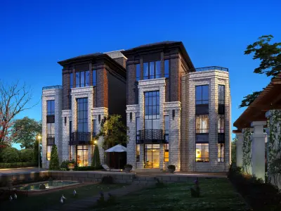 3Dmax fashion city commercial square building 140 3D model