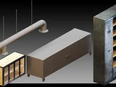 60 Interior Objects- Vol 04- High detail 3d models 3D model