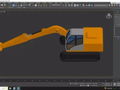 Excavator Mining R994 Simplified Low-poly 3D model