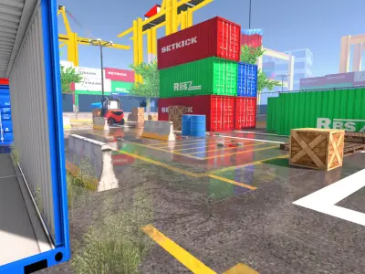 FPS Shipment Container Map Low-poly 3D model