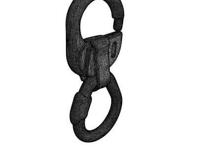 Carabiner Quick Link Safety Strap Low-poly 3D model