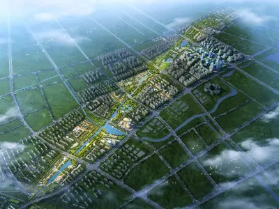3Dmax fashion city commercial square building 58 3D model