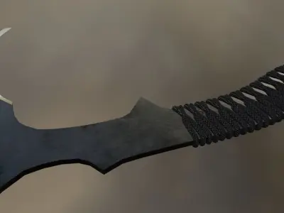 Sickle Blade Low-poly 3D model