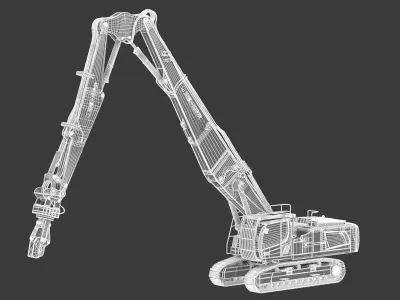 Liebherr Crawler Excavator R 940 Demolition Litronic 3D model