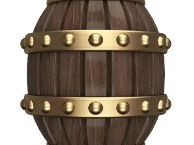 Barrel Low-poly 3D model