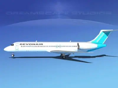 Boeing 717-200 Devonair 3D model
